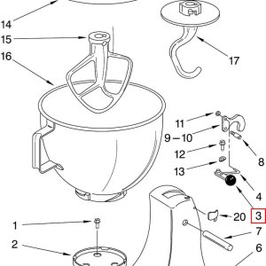 Bild 1 zu Artikel KitchenAid Arretierhebel / Verriegelungshebel Nr. 3 – für ältere K45-Verriegelungen 