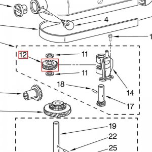 Bild 3 zu Artikel  KitchenAid Schneckenrad Nr. 12 für Planetengetriebe – Worm Gear, US-Original 