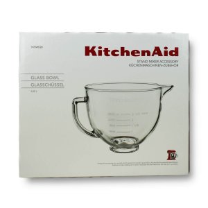Bild zu KitchenAid Glasschüssel 4,83 Liter mit Silikondeckel für Artisan, Classic und UltraPower  (5 Qt.), KitchenAid-Zubehör