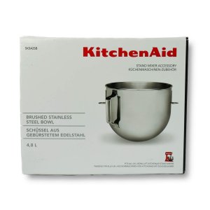 Bild zu KitchenAid Glasschüssel 4,83 Liter mit Silikondeckel für Artisan, Classic und UltraPower  (5 Qt.), KitchenAid-Zubehör