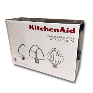 Bild 1 zu Artikel KitchenAid Rührwerkzeuge-Set aus 100 % Edelstahl – Knethaken, Flachrührer und Schneebesen, spülmaschinenfest 